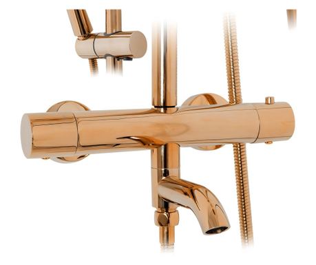 Tuš Set Za Kadu I Tuš Rea Lungo Termostat Ružičasto zlato - 45X26,5X117CM