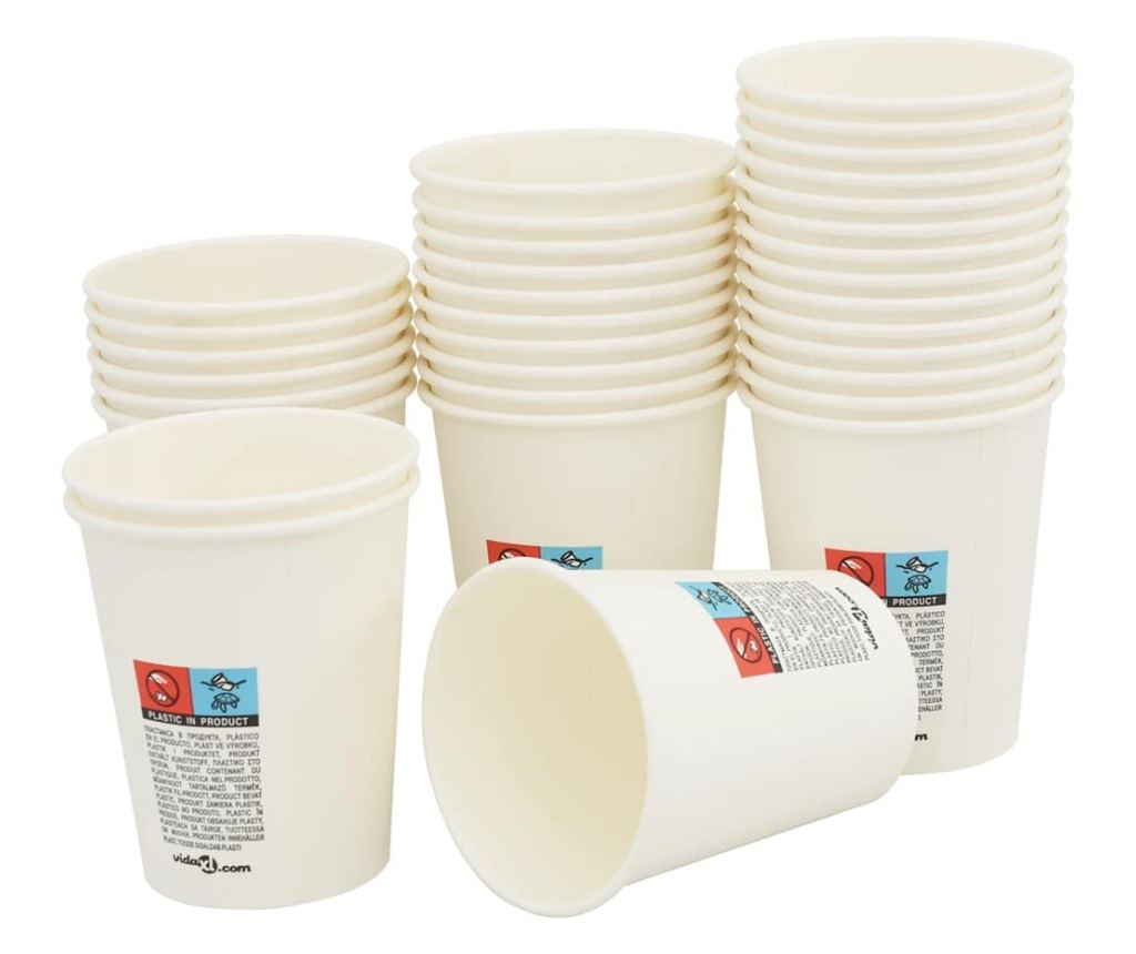 хартиени чаши за кафе 1000 бр. 8oz 200ml White - 3