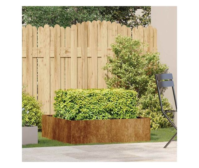 vidaXL Jardinieră Rusty 100x100x30 cm Oțel pentru intemperii