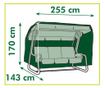 Nature Husă mobilier de grădină pentru leagăne verandă, 255x170x143 cm thumbnail 4