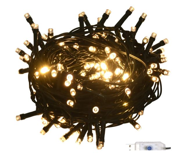 Set kuglica za Božić s vrhom i 150 LED svjetala 61 komad zlatno & brončano