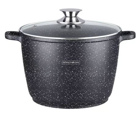 Visoka mramorna posuda s poklopcem, 28 cm, 10,2 l – Royalty Line RL-AD-28ML, idealna za sarmale