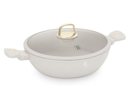 Κατσαρόλα με καπάκι 30 cm, 4,5L – Berlinger Haus Sahara Collection BH 8069, κρεμ, με αντικολλητική επίστρωση τιτανίου, συμβατή μ