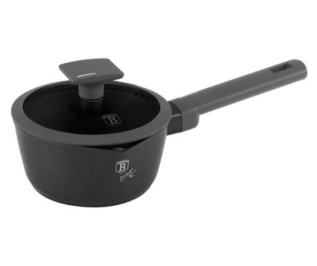 Szószedény fedővel 16 cm 1,2L Antracit Berlinger Haus BH 8118, tapadásmentes bevonat, szürke