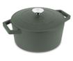 Oală din fontă emailată cu capac 24 cm, 4.35L – Berlinger Haus Green Matte Collection BH 6544, verde, pentru pâine, fripturi și thumbnail 1