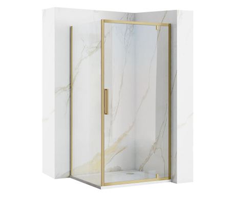 Γωνιακη Καμπινα REA RAPID SWING Χρυσό Πινέλο 90X90 -90X90X195Cm