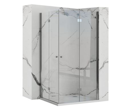 Αναδιπλούμενη Καμπίνα Ντους Rea Fold N2 80X110 Χρώμιο - 80X110X190Cm
