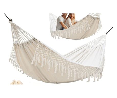 Viseča Mreža Tutumi 400256 1 oseba Bela - 270X150X1CM