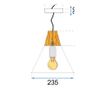 Κρεμαστό Φωτιστικό Οροφής Toolight App060-1Cp Scandi C Μαύρο - 23,5X10X23Cm thumbnail 3