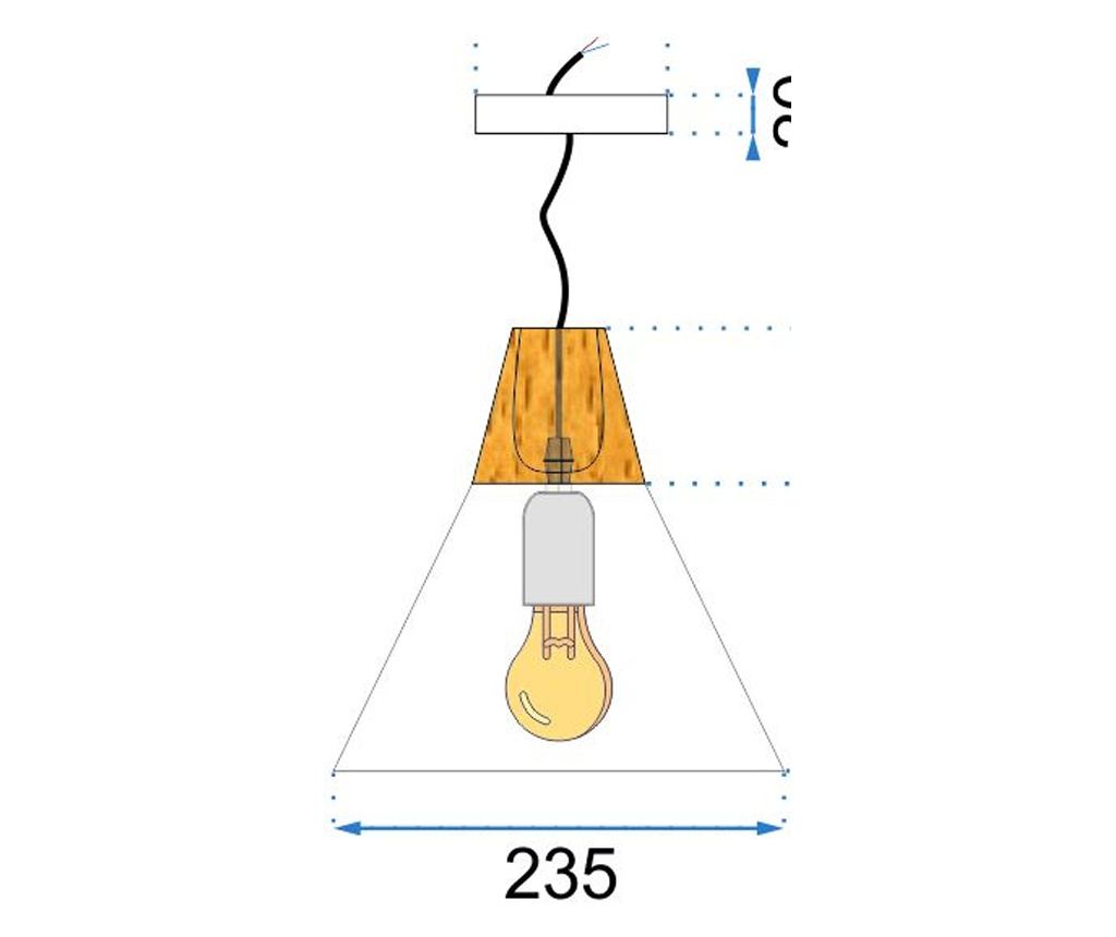 Κρεμαστό Φωτιστικό Οροφής Toolight App060-1Cp Scandi C Μαύρο - 23,5X10X23Cm - 3