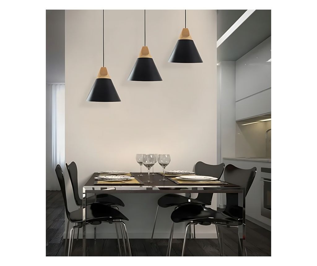 Κρεμαστό Φωτιστικό Οροφής Toolight App060-1Cp Scandi C Μαύρο - 23,5X10X23Cm - 7