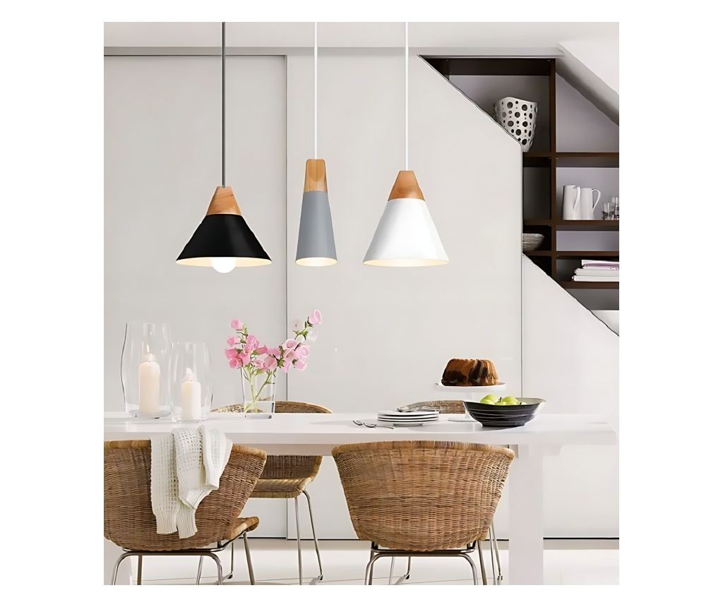 Κρεμαστό Φωτιστικό Οροφής Toolight App060-1Cp Scandi C Μαύρο - 23,5X10X23Cm - 10