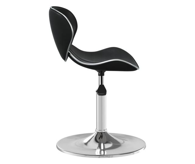 Barski stol, črn, umetno usnje