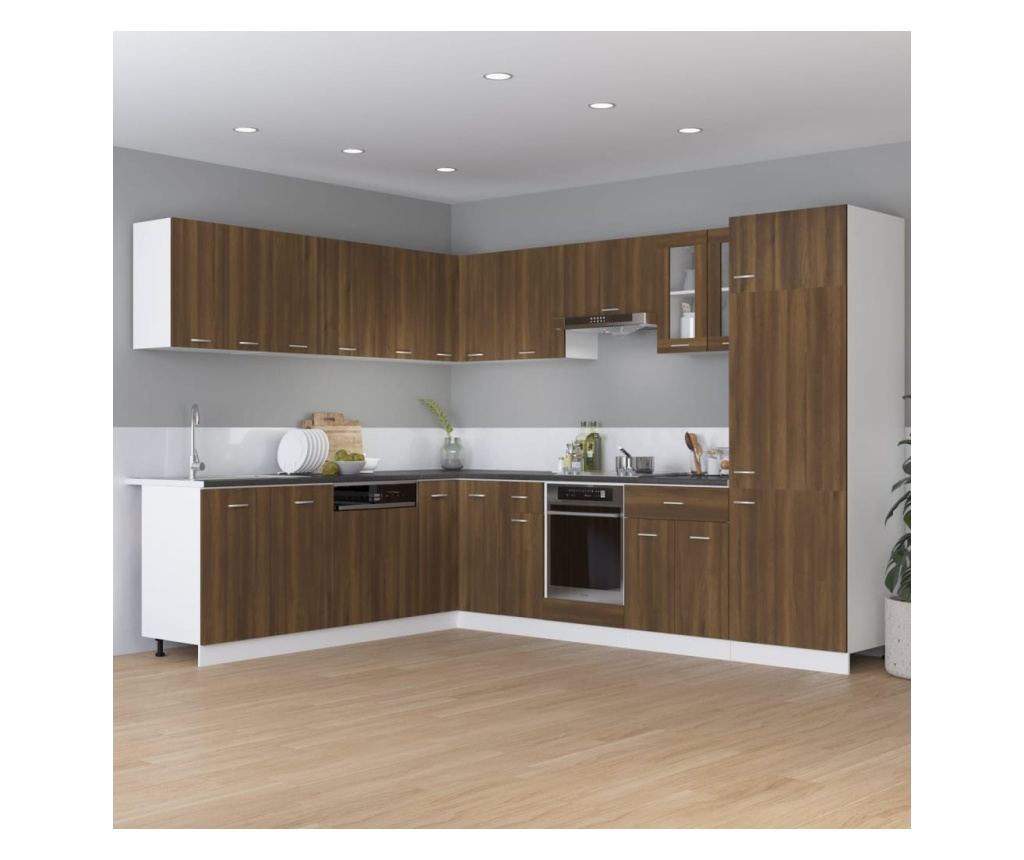 Επιτοίχιο Ντουλάπι, Brown Oak, 50x31x60 cm, Επεξεργασμένο Ξύλο - 3