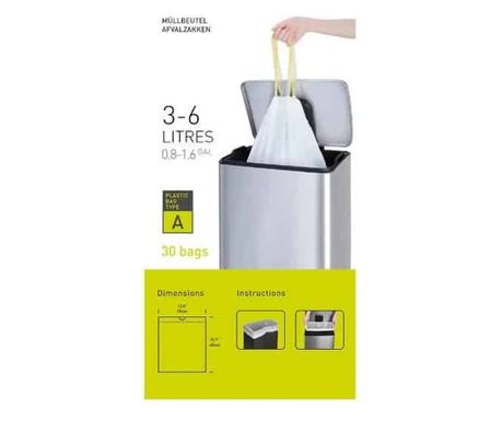 Set saci menajeri universali 30 bucăți, 3-6 litri, Eko - Tip A, 337016