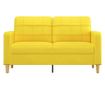 2-местен диван, светложълт, 140 см, плат