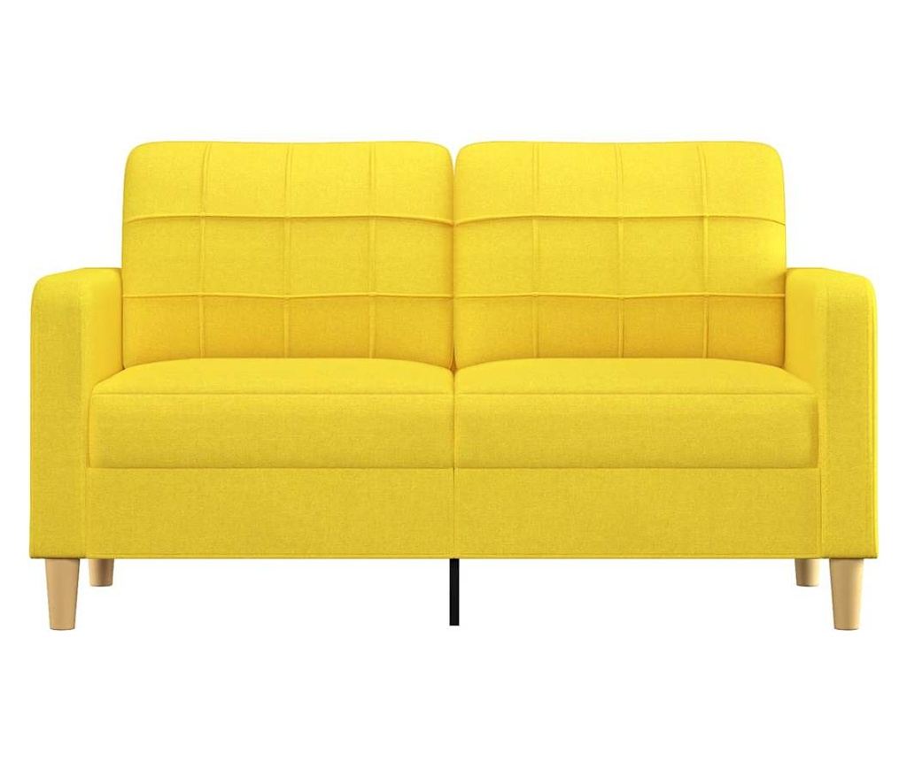 2-местен диван, светложълт, 140 см, плат - 3