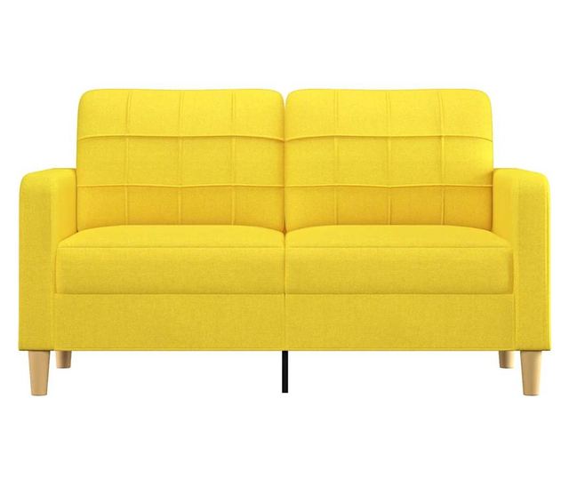 2-местен диван, светложълт, 140 см, плат