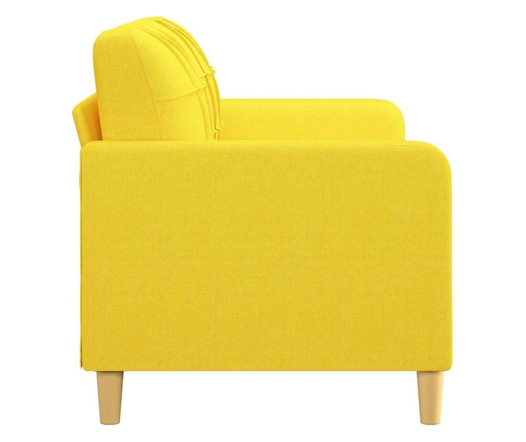 2-местен диван, светложълт, 140 см, плат - 4