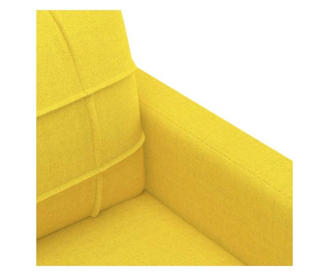 2-местен диван, светложълт, 140 см, плат