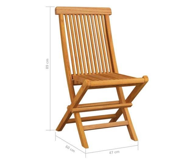 Градински столове, сиви карирани възглавници, 4 бр., Масивно дърво тиково дърво