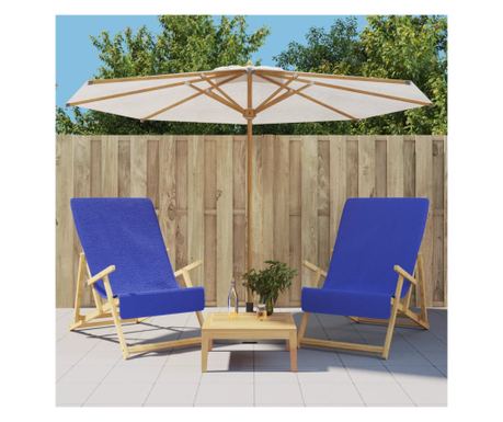 Ručnici za plažu, 2 kom., plavi, 60x135 cm, tekstil 400 GSM