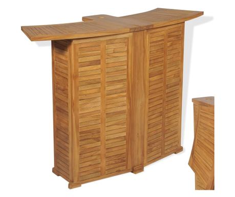 Masă de bar pliabilă, 155 x 53 x 105 cm, lemn masiv de tec