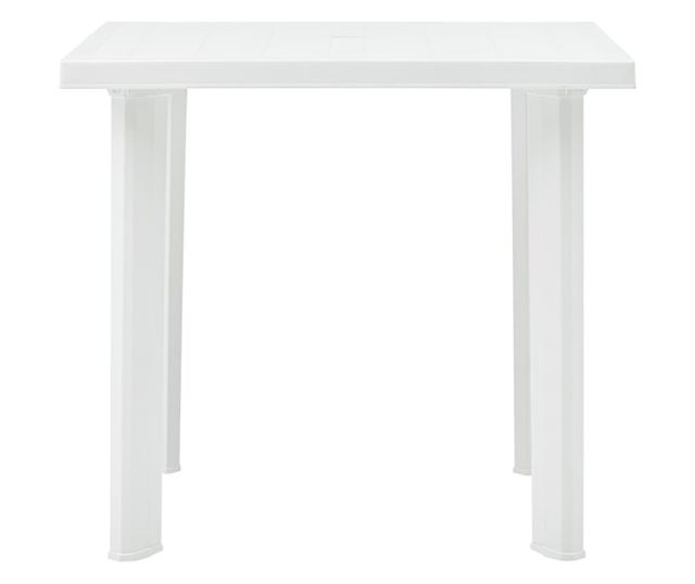 Masă de grădină, alb, 80 x 75 x 72 cm, plastic