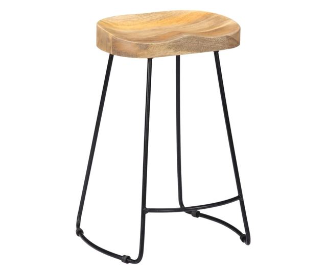 Scaune de bar Gavin, 2 buc., lemn masiv de mango