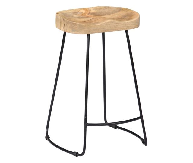 Scaune de bar Gavin, 2 buc., lemn masiv de mango