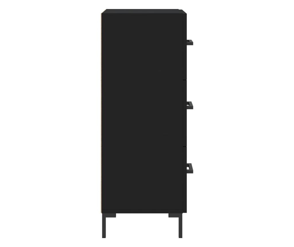 "Komoda, crna, 34,5x34x90 cm, kompozitno drvo" - 7