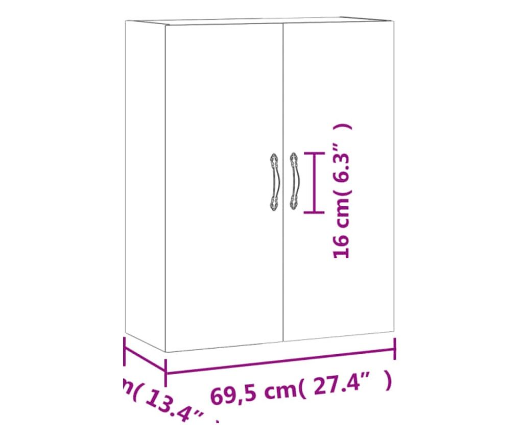 Zidni ormarići, 2 kom, crni, 69,5x34x90 cm - 12