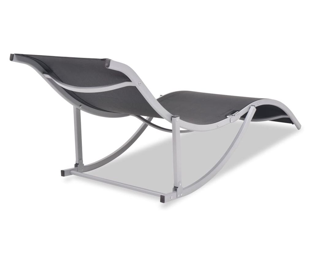 Zložljivi plažni ležalniki, 2 kosa, aluminij in tekstilna vlakna - 4