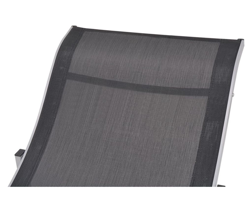 Zložljivi plažni ležalniki, 2 kosa, aluminij in tekstilna vlakna - 6