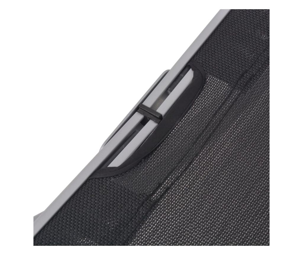 Zložljivi plažni ležalniki, 2 kosa, aluminij in tekstilna vlakna - 8