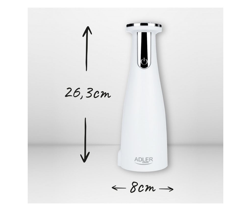 Polizoare electrice Adler AD 4449W, 3 buc, 150 ml, USB, Li-Ion 1500mAh, Lame ceramice, Alb - 13