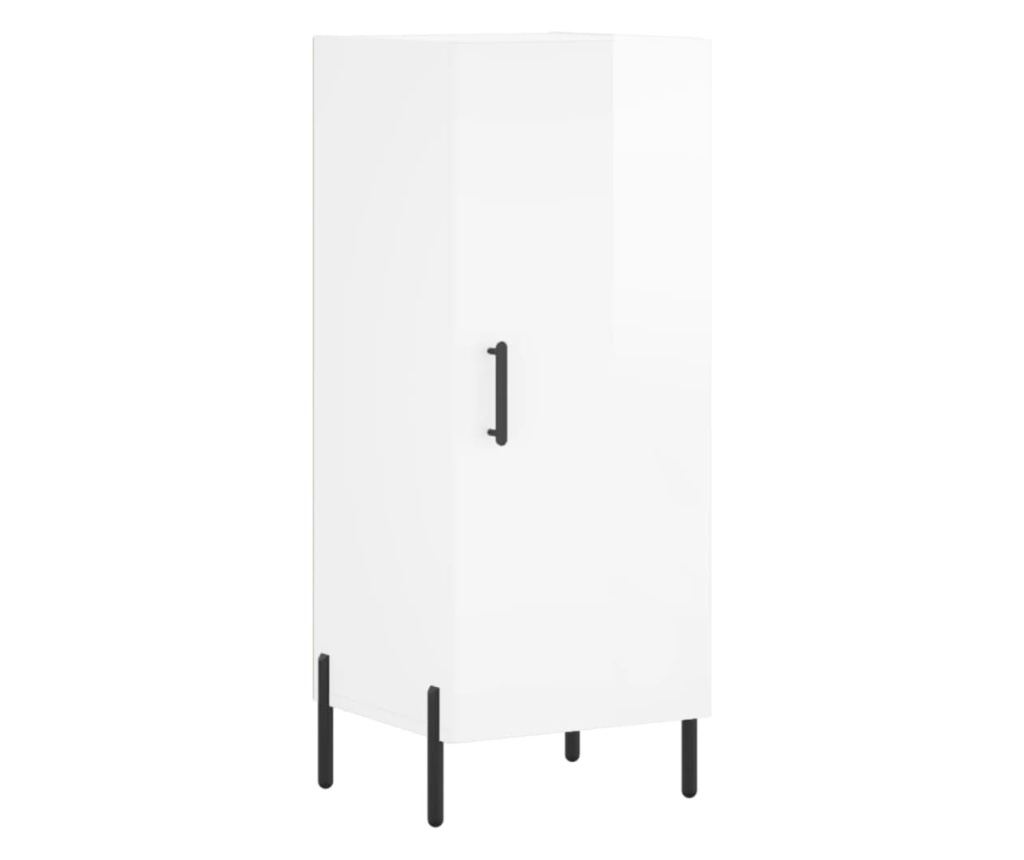 Visoka ormar, bijela visokog sjaja, 34,5x34x180 cm, obrađeno drvo - 7