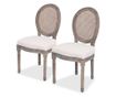 Kuhinjske stolice, 2 kom., krem, tekstil