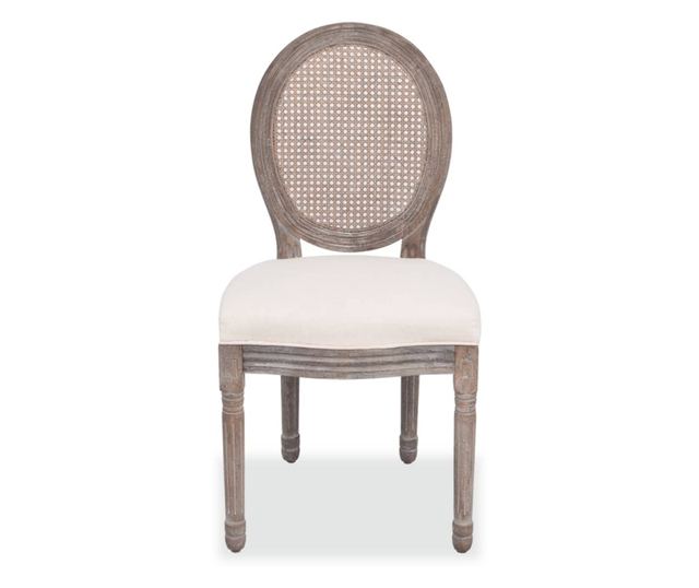 Kuhinjske stolice, 2 kom., krem, tekstil