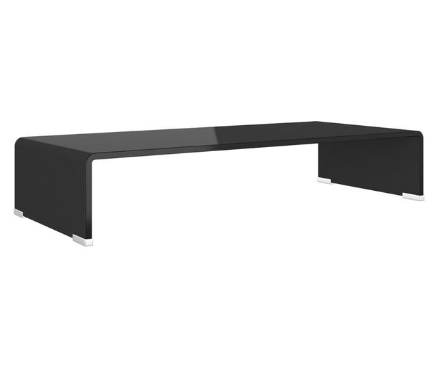Stalak za TV/monitor, staklo, 70x30x13 cm, crna