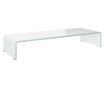 Stalak za TV/monitor, staklo, bijelo, 80x30x13 cm