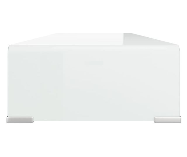 Stalak za TV/monitor, staklo, bijelo, 80x30x13 cm