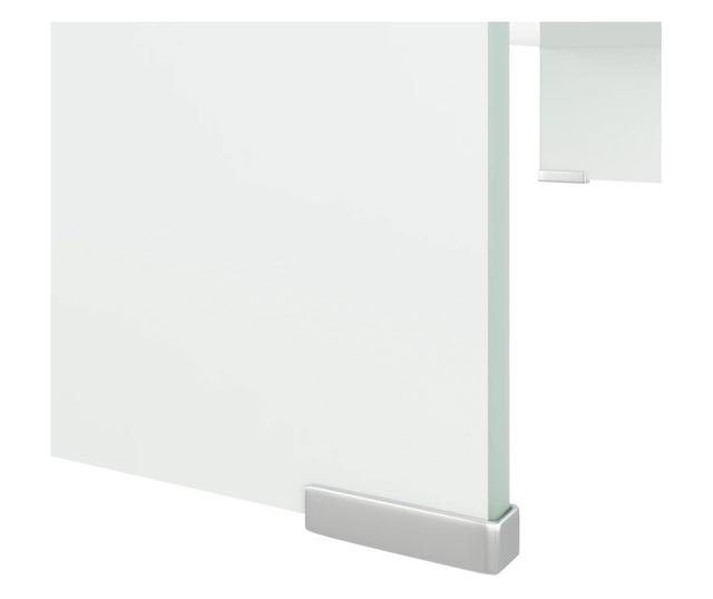 Stalak za TV/monitor, staklo, bijelo, 80x30x13 cm
