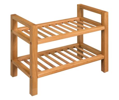 Skříň na boty se 2 policemi, 50x27x40 cm, masivní dubové dřevo