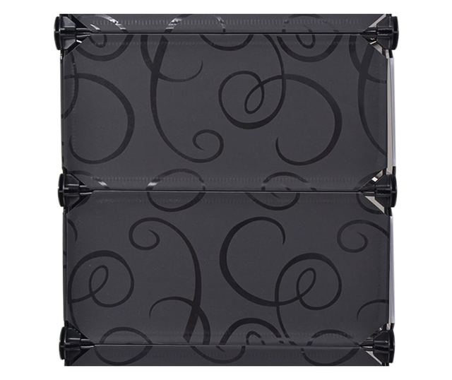 Povezani organizator cipela, 10 pretinaca, crna