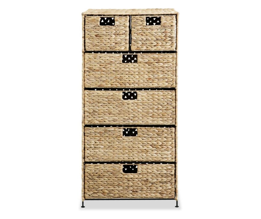 Ντουλάπι αποθήκευσης με 6 καλάθια, 47x37x100 εκ., Υάκινθος του νερού - 3