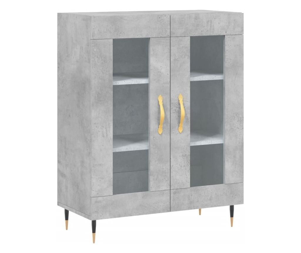 Visoka ormar, siva beton, 69,5x34x180, kompozitno drvo - 7