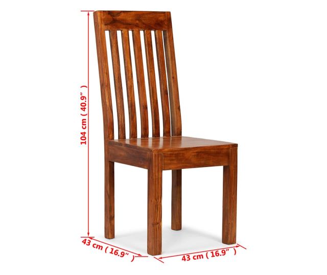 Stolice za blagovaonicu 2 kom. masivno drvo s palisander završnom obradom, moderne