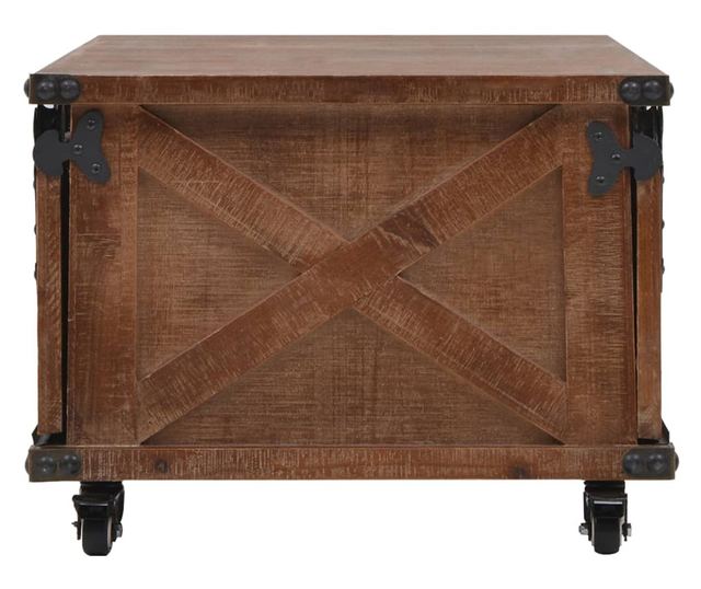 Stolić za kavu, masivno drvo jele, 91 x 51 x 38 cm, smeđa