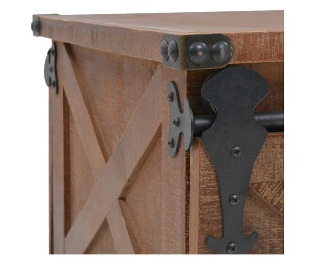 Stolić za kavu, masivno drvo jele, 91 x 51 x 38 cm, smeđa